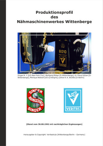 Broschüre "Produktionsprofil des Nähmaschinenwerkes Wittenberge"
